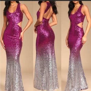 Lulu sequin silver and pink dress. Wore once.